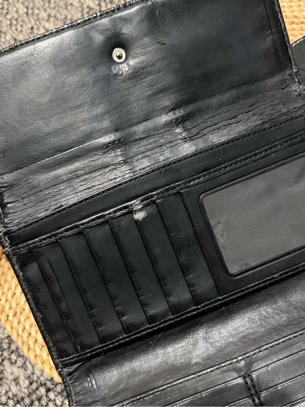 Coach Campbell Black Signature Soho Canvas Shoulder Bag Purse Checkbook Wallet - Picture 13 of 16